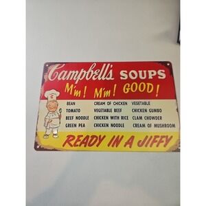 Campbell's Soups, Good Rustic-looking Metal‎ Sign 8x12